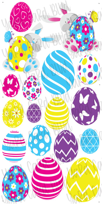 Easter Bunnies and Eggs Set 2