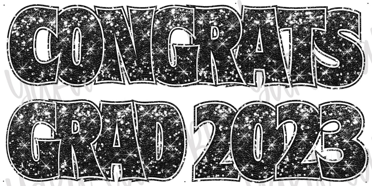 Fold-N-Go Congrats Grad EZ Set - Black — Yard Card Blvd