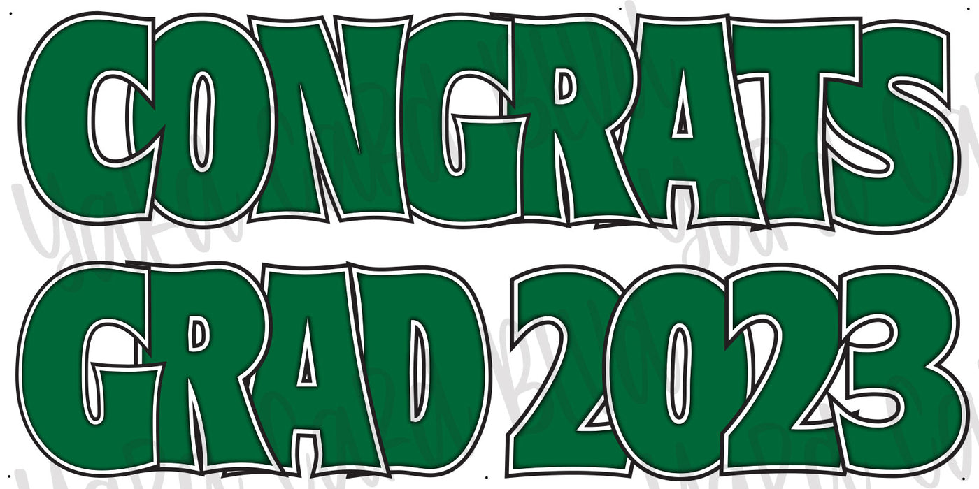 Fold-N-Go Congrats Grad EZ Set - Dark Green