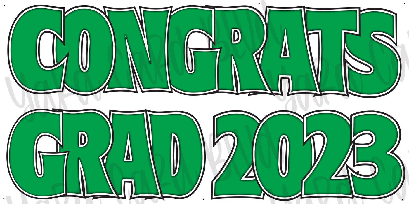 Fold-N-Go Congrats Grad EZ Set - Green