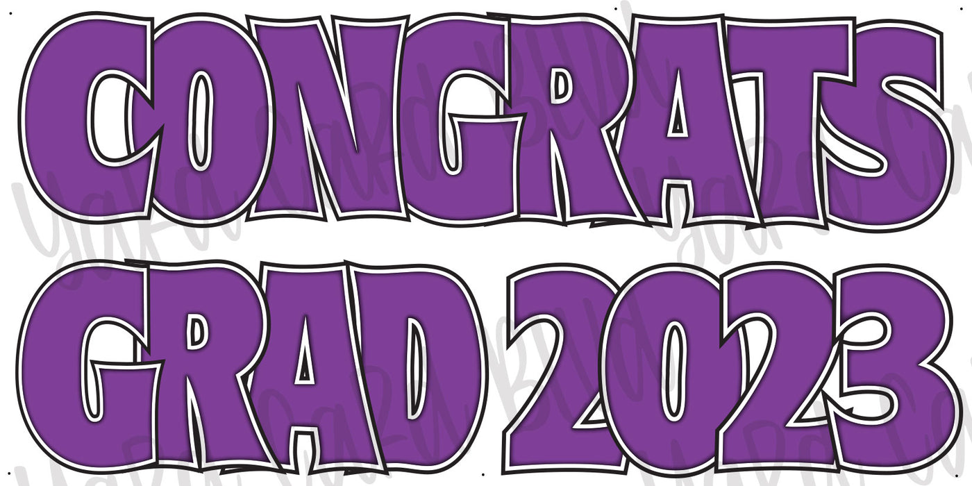 Fold-N-Go Congrats Grad EZ Set - Purple