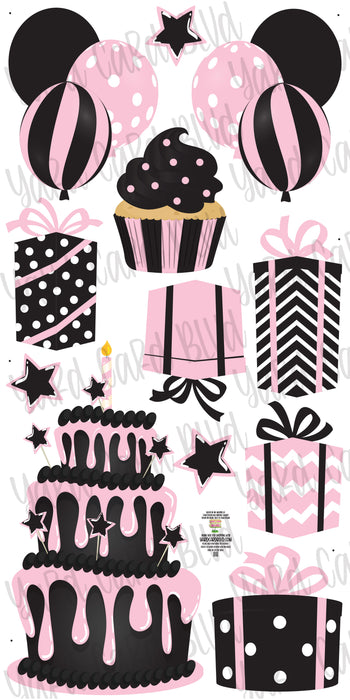 Light Pink and Black Flair Set