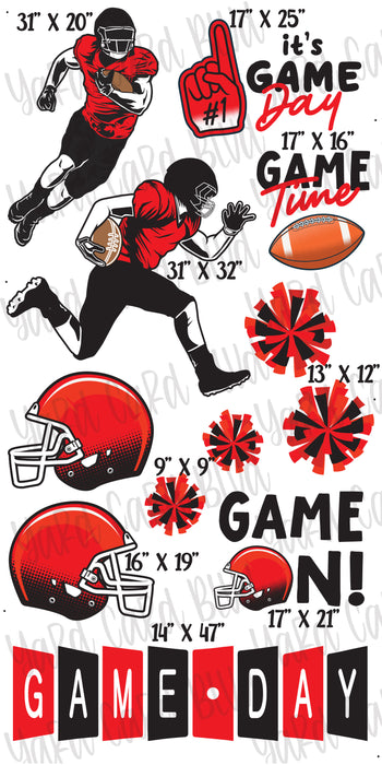 Game Day Football Set Red and Black