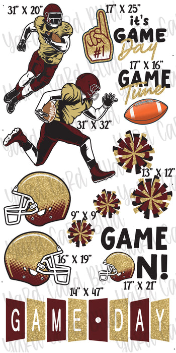 Game Day Football Set Maroon and Gold