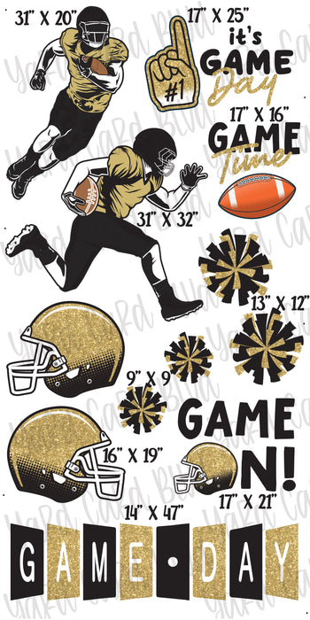 Game Day Football Set Black and Gold