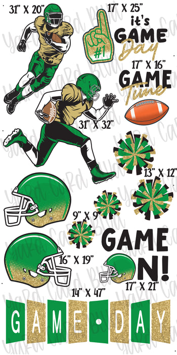 Game Day Football Set Green and Gold