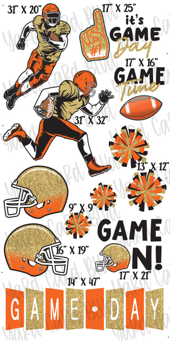 Game Day Football Set Orange and Gold
