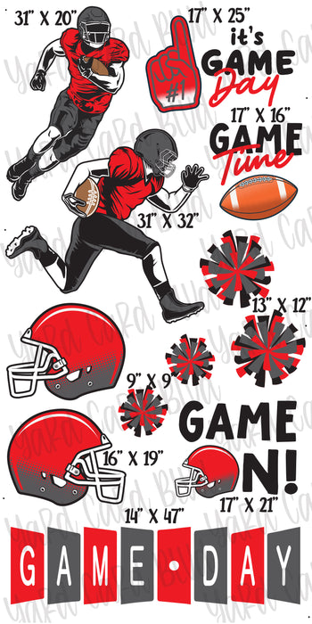 Game Day Football Set Red and Gray