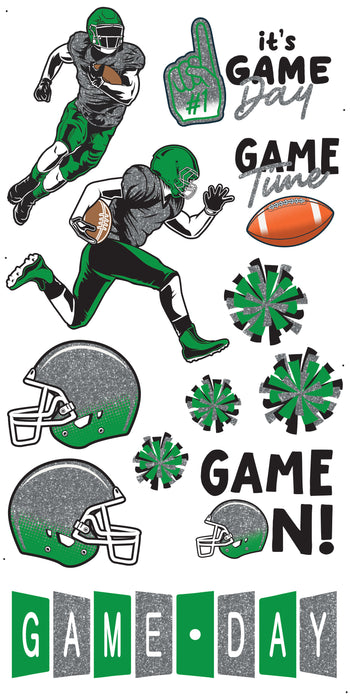Game Day Football Set Green and Silver