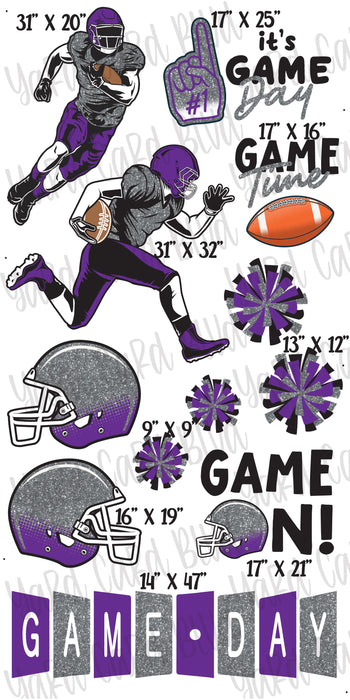 Game Day Football Set Purple and Silver