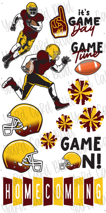 Game Day Football Set Maroon and Yellow Gold