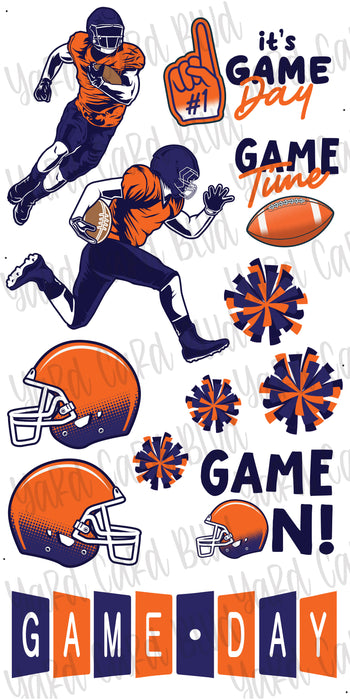 Game Day Football Set Orange and Navy