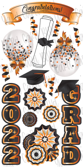 Congratulations Grad 2022 Black and Orange