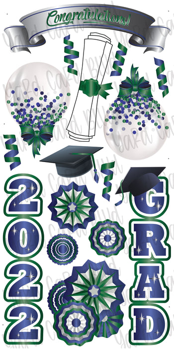 Congratulations Grad 2022 Blue and Green