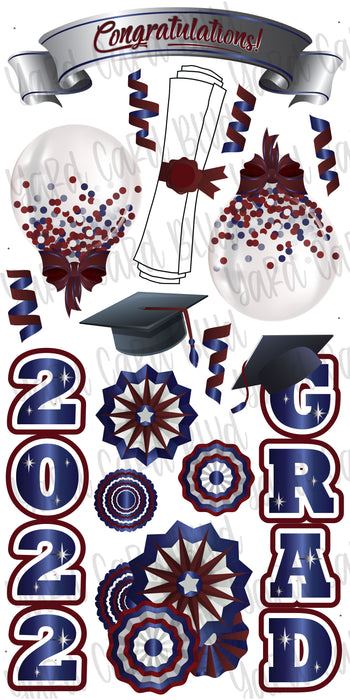 Congratulations Grad 2022 Maroon and Navy