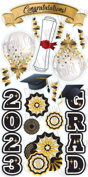 Congratulations Grad 2023 Black and Gold