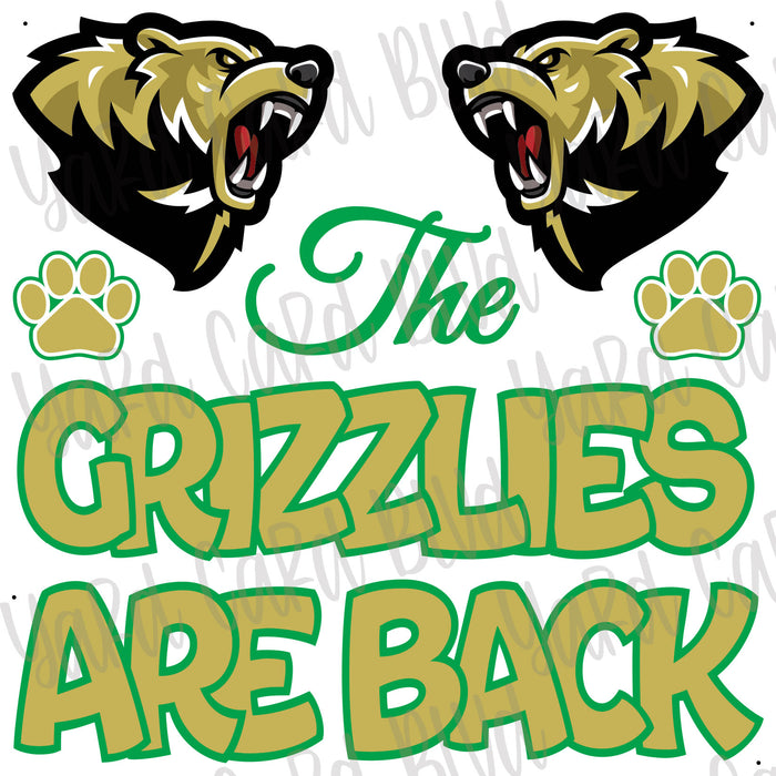 The Grizzlies Are Back Half Sheet