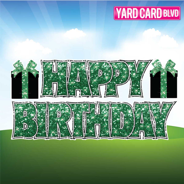 Fold-N-Go Happy Birthday EZ Set - Green Glitter