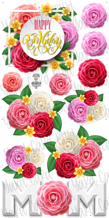 Happy Birthday Mom - Camellia Flowers