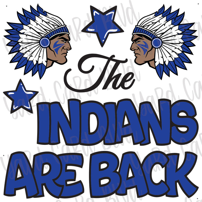 The Indians Are Back Half Sheet