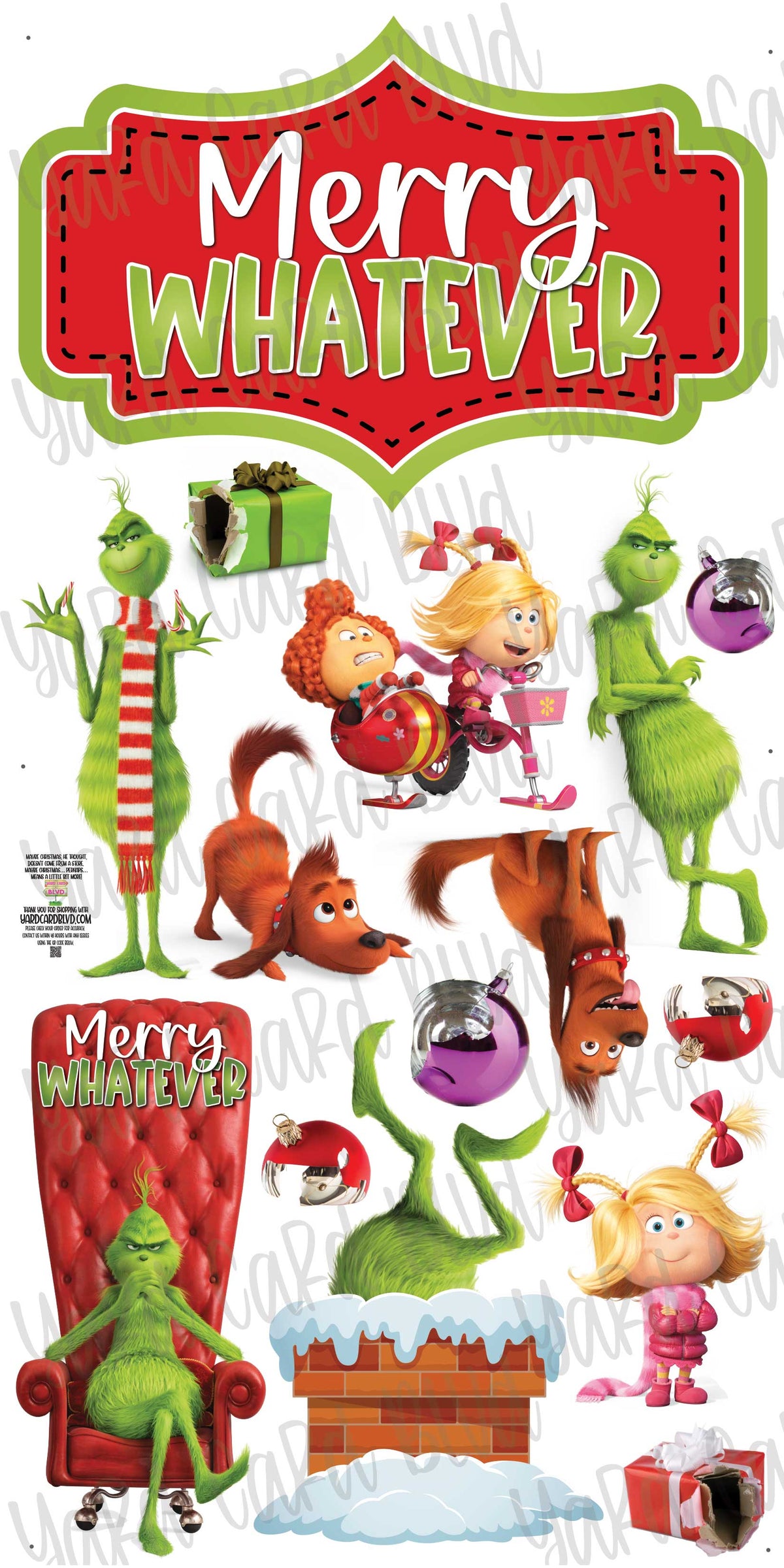 Merry Whatever Gr!nch Set — Yard Card Blvd