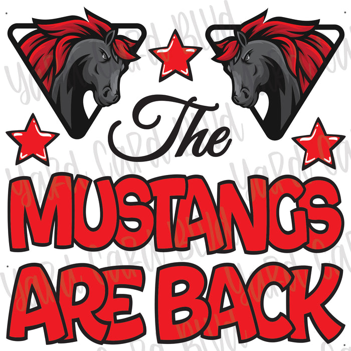 The Mustangs Are Back Half Sheet