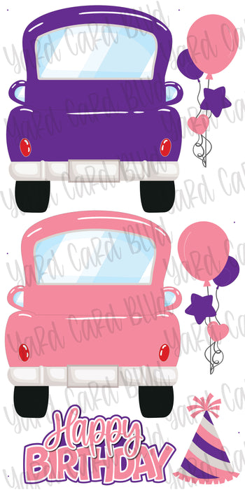 Pink and Purple Fill 'er Up Pickup Truck