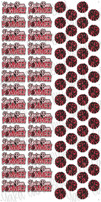 You've Been Pommed Bitty Bouquets - Black and Red
