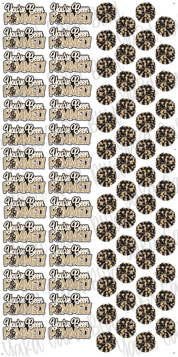 You've Been Pommed Bitty Bouquets - Black and Vegas Gold