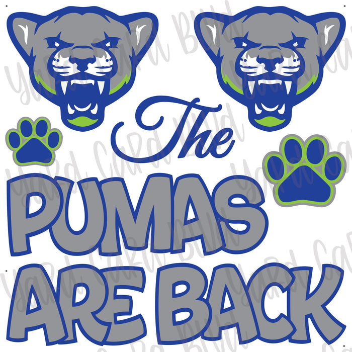 The Pumas Are Back Half Sheet