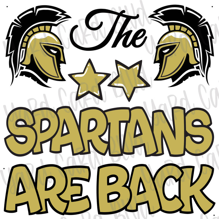 The Spartans Are Back Half Sheet