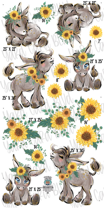 Donkeys and Sunflowers