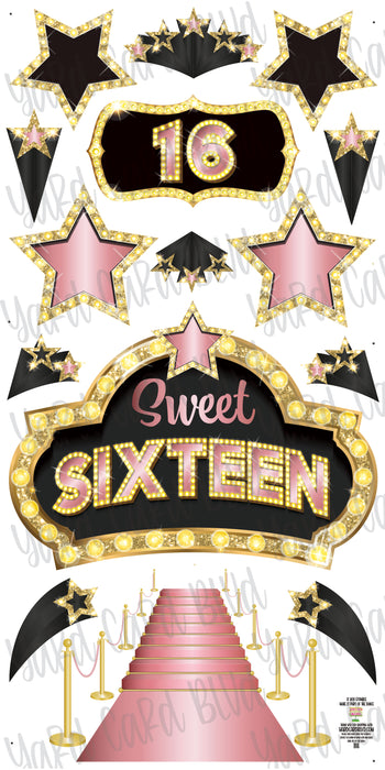 Rose Gold Sweet Sixteen Set