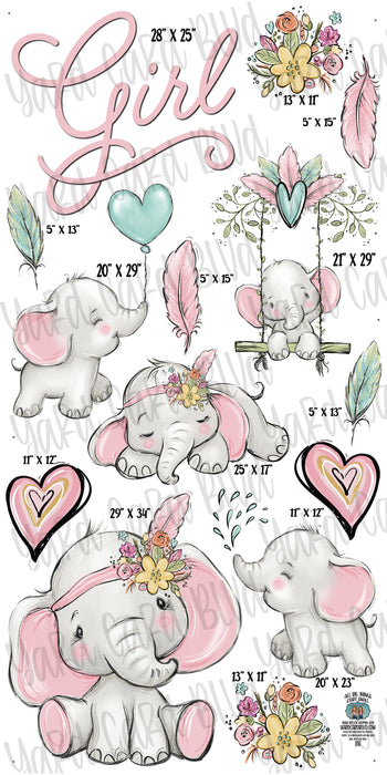 Baby Girl Elephant Set