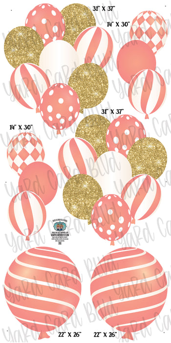 Balloon Bundles in Peach, Gold, and Cream