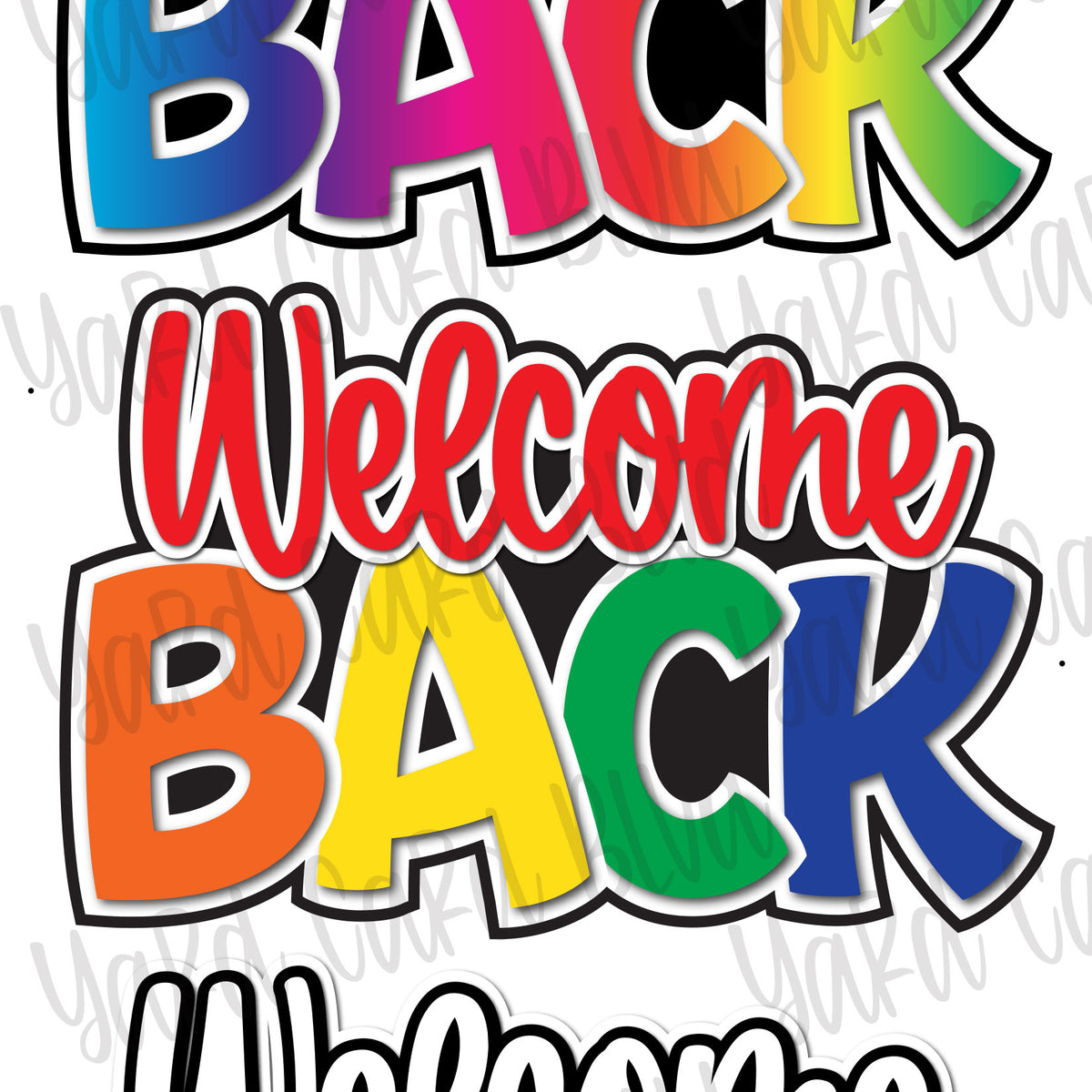Welcome Back Splash Set — Yard Card Blvd