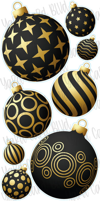 XL Ornaments - Black & Gold