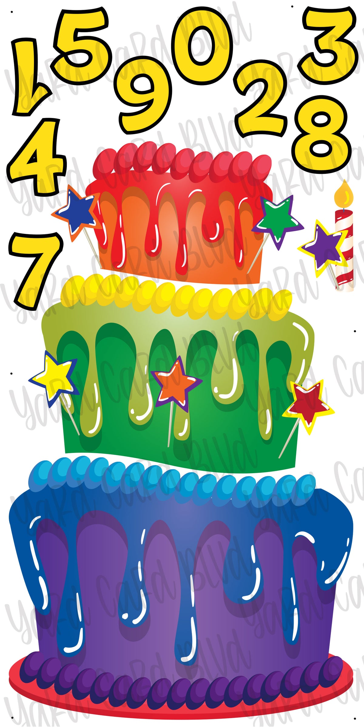 Colossal Cake! - Rainbow — Yard Card Blvd