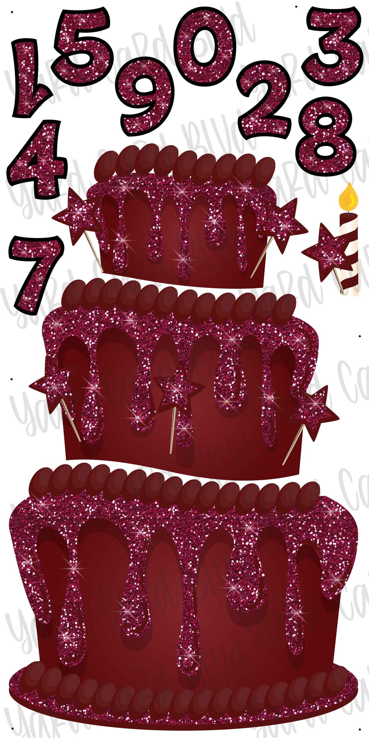 Colossal Cake! - Burgundy — Yard Card Blvd