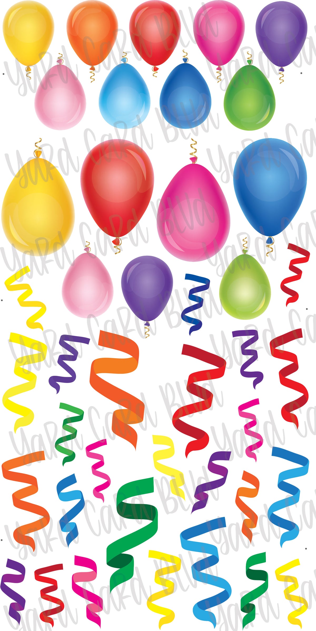Balloons and Streamers — Yard Card Blvd, image size:1200x2396