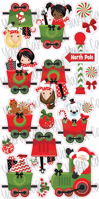 Christmas Trains Mujka Girls Sign Set